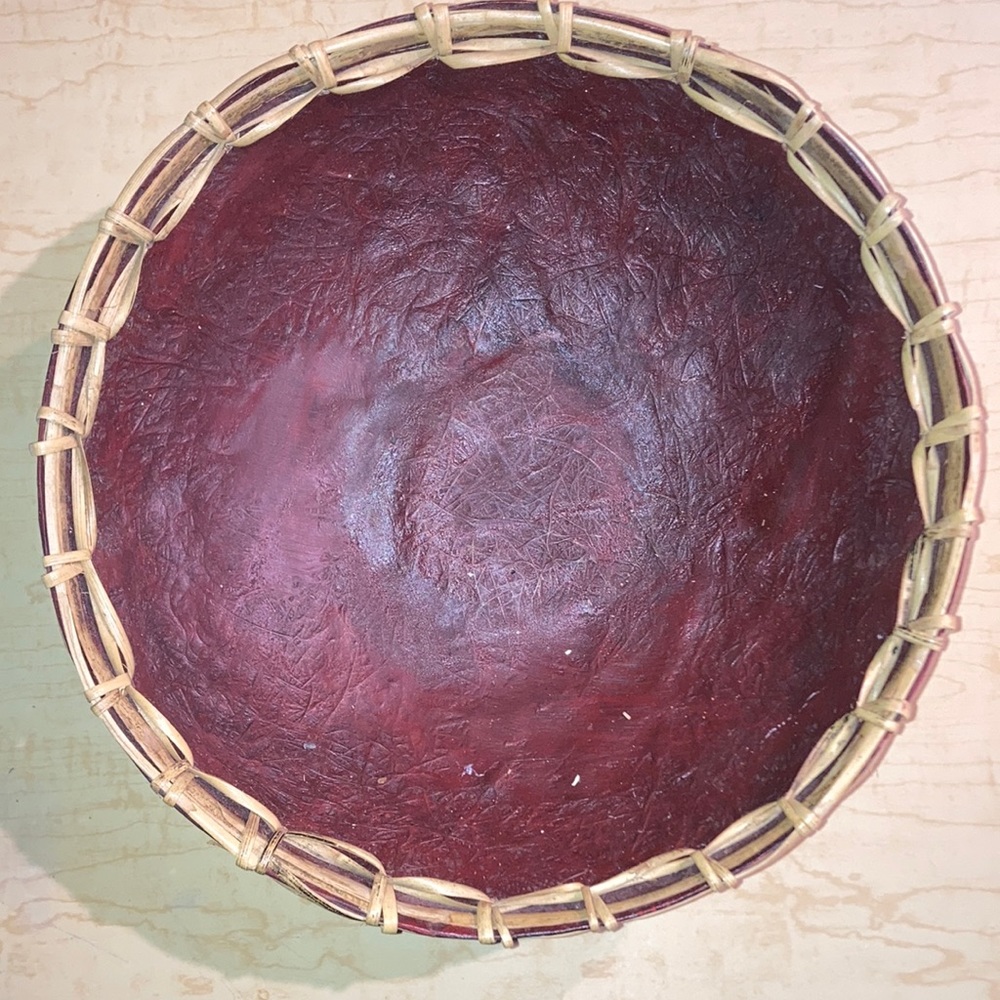 🍋 Argentinian Style Leather Style HARD Fruit Bowl Twelve Inch Diameter 🍊